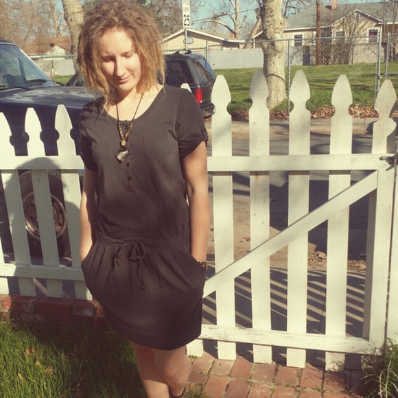 JCREW Charcoal Cotton Romper Dress