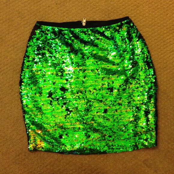 Sequined bluish/green skirt