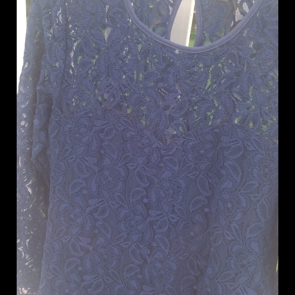 Alice & You Blue Lace Fitted Dress NWOT