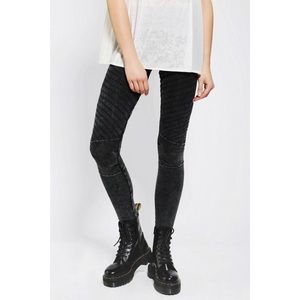 Sparkle and Fade Acid Wash Moto Leggings