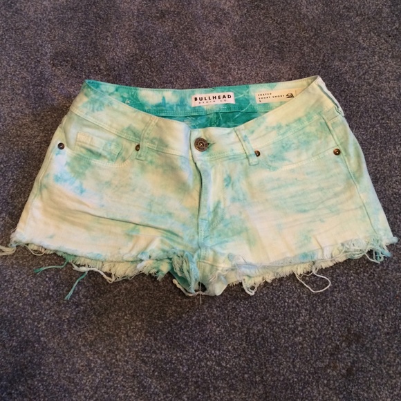 Blue tie dye shorts