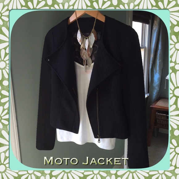 Moto Biker Jacket Black - S