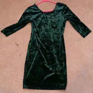 REDUCED--forever 21 green velvet dress