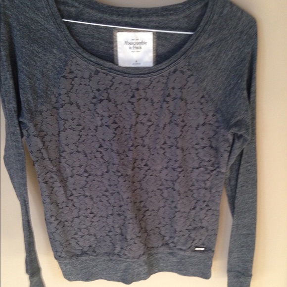 Gray Lace Long Sleeve