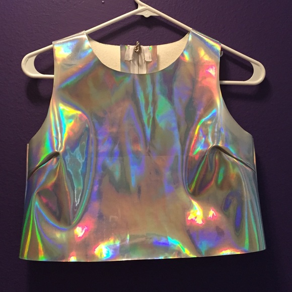 Holographic crop top