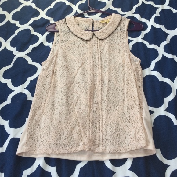 Tan Lace Top