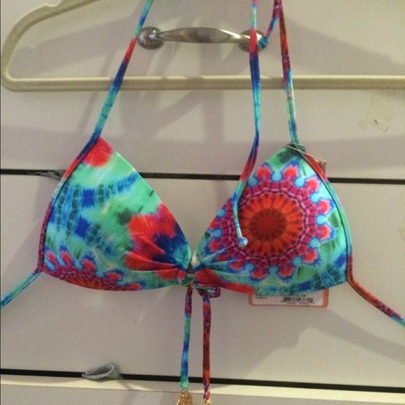 Multicolored push-up bikini top - Picture 1 of 4