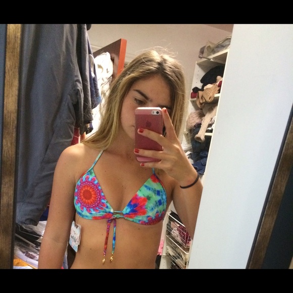 Multicolored push-up bikini top - Picture 4 of 4
