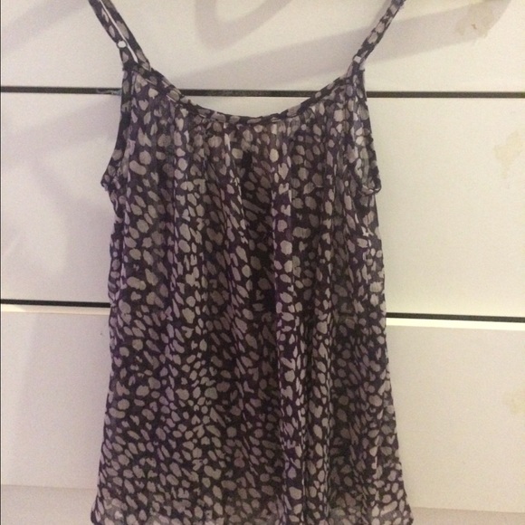 Deep purple polkadot tank top - Picture 2 of 3