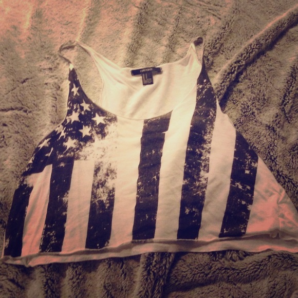 American flag crop top