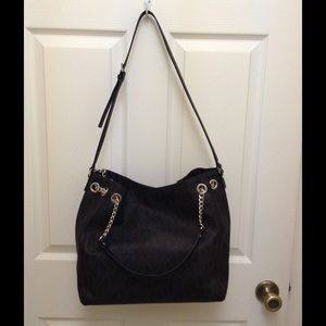Michael Kors Jet Set Chain Tote! Signature Black!