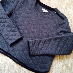 NWOT Madewell Quilted Crop Sweatshirt (L)