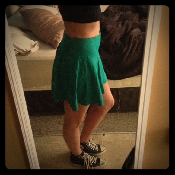 Teal skater skirt