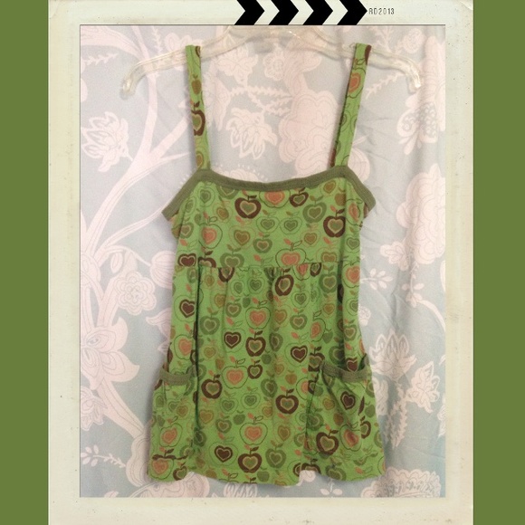 Green Apple Tank with Side Pockets
