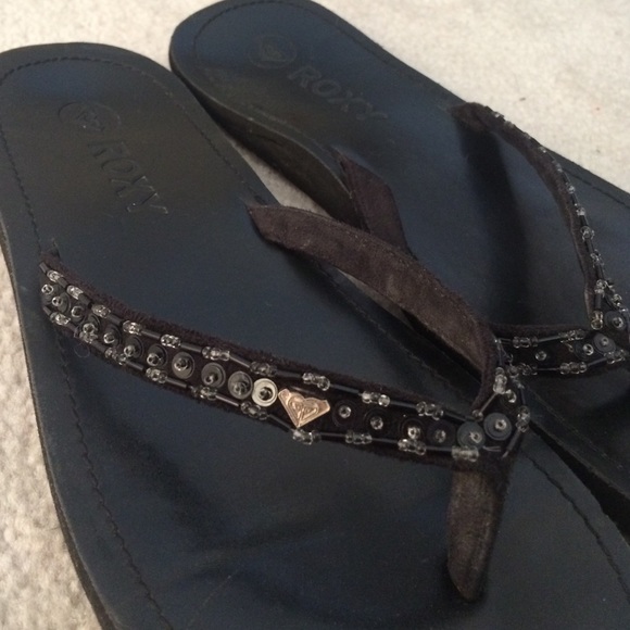 Roxy jeweled flip flops