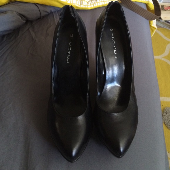 Black Wedges with Lace Up Heel Detail