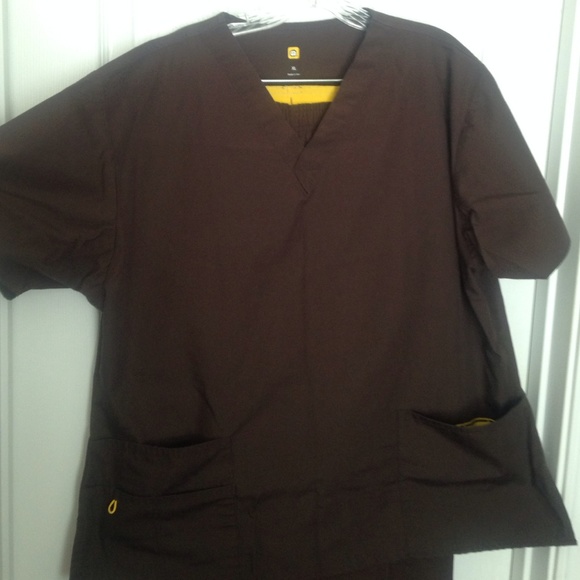 Brown scrubs by Wink