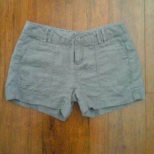Kenar Grey Linen Shorts