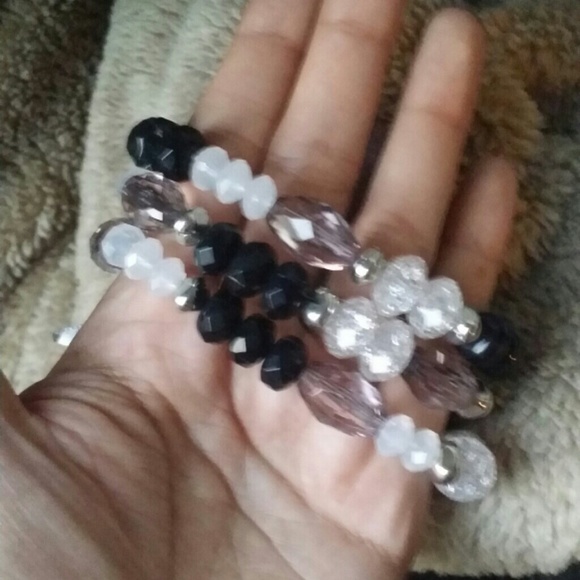 Gray, black and white bracelet