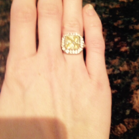Yellow cocktail ring