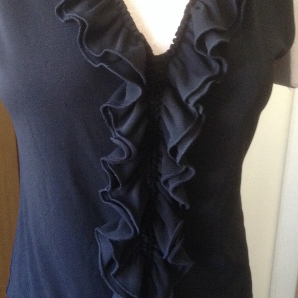 ⬇️DKNY Double Ruffled Top