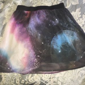 Galaxy skater skirt