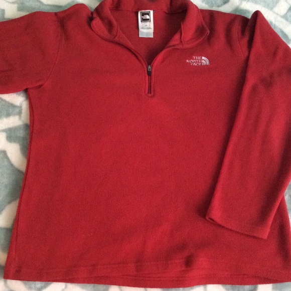 Red North Face jacket