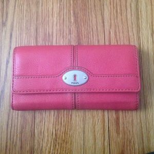 Fossil Maddox Flap Clutch Leather Wallet