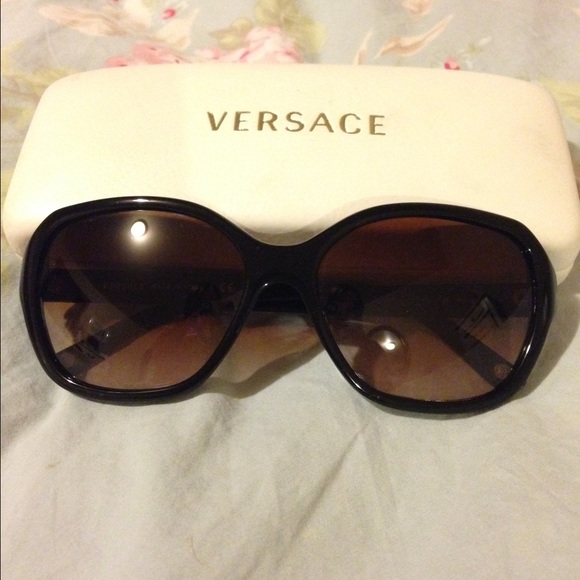Versace glasses- black with brown lenses
