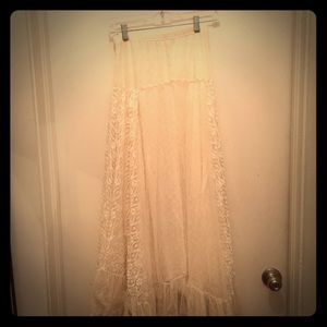 Free People lace long skirt