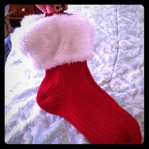 Red Christmas socks with white fur🎅🎄🎁💎❤️
