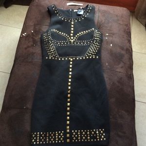Black studded dress