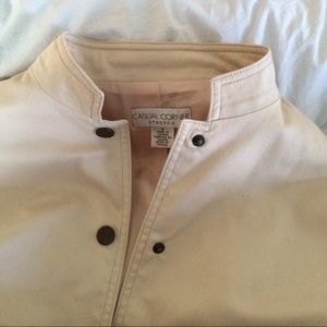 Casual Corner Mandarin collar jacket -- beige