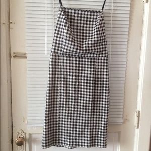 Black and white tube dress