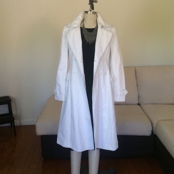 HEART MOON STAR white trench coat - Picture 2 of 4