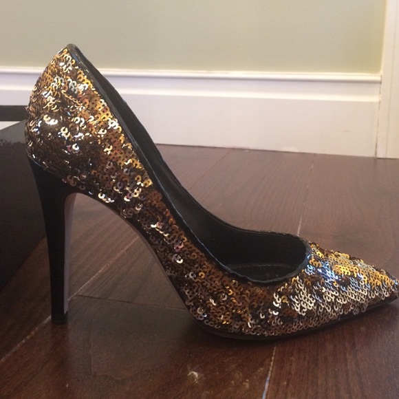 Sebastian sequin evening shoes   Size 7/37. - Picture 2 of 4