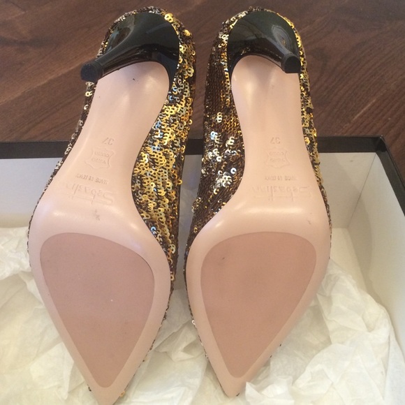 Sebastian sequin evening shoes   Size 7/37. - Picture 3 of 4