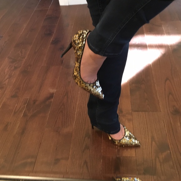 Sebastian sequin evening shoes   Size 7/37. - Picture 4 of 4