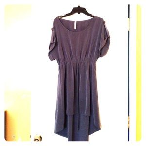 Hi low cut gray dress