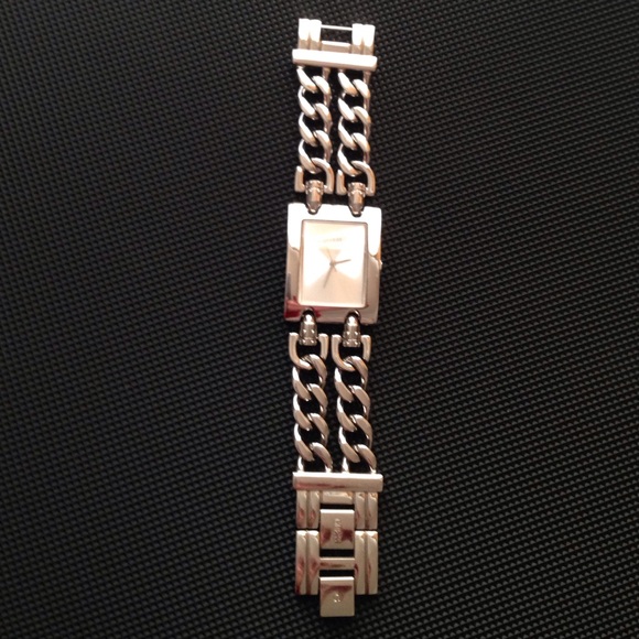 Guess Silver-tone chain-link watch