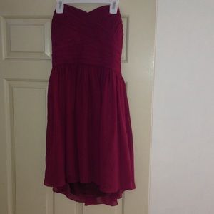Maroon chiffon formal dress