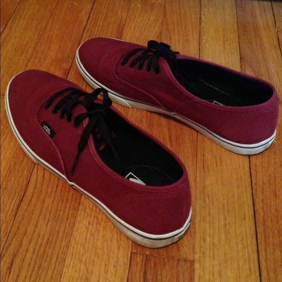 Maroon Vans, hardly worn.