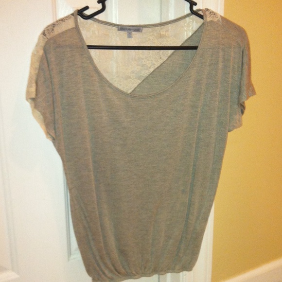 Grey shift with lace detailing on back