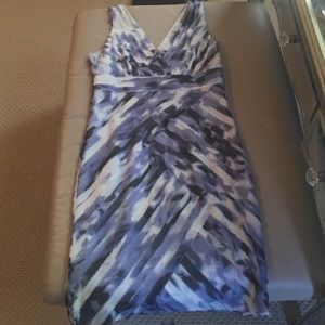 Ann Taylor V neck fringe edge dress