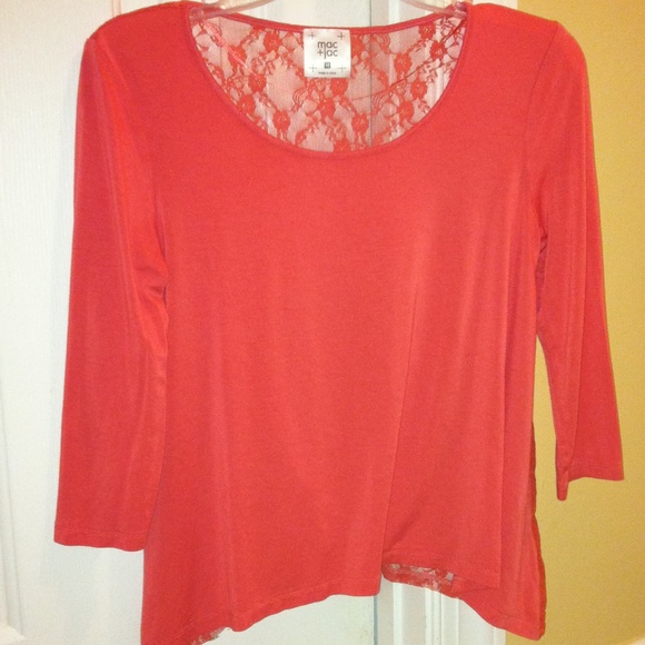 Pink shirt with lace back
