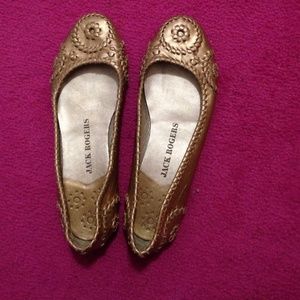 Gold Jack flats