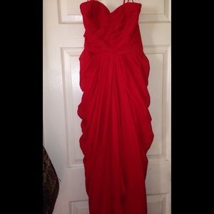 Red party dress