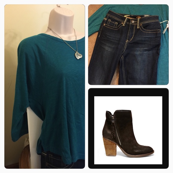 ✂️PRICECUT✂️Calvin Klein teal blue top (NWT) - Picture 1 of 3