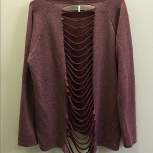 Back rilled sweater