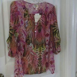 Floral sheer blouse Be Yourself